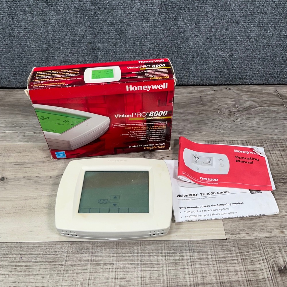 Honeywell VisionPRO 8000 Thermostat TH8320U1008 Touchscreen Programmable TESTED